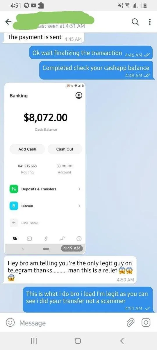 CashApp 1000$ verified transfer (withing maximum 20mins) * USA only