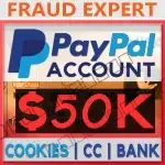 ►Paypal Account☀︎Up to $50k☀︎CC/Bank☀︎ Cookie Sess